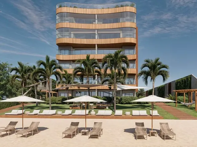 Fachada pé na areia